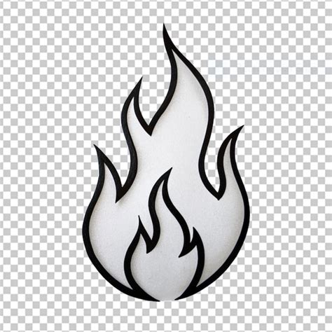 Premium PSD | Fire flame in outline png