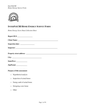 Fillable Online NTERNACHI HOME ENERGY SURVEY FORM - educationnachiorg ...
