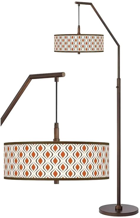 Retro Lattice Bronze Downbridge Arc Floor Lamp by Lamps Plus ...