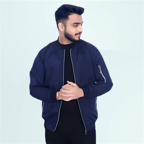 Caraba Men's Nylon Full Sleeve Standard Length Jacket | Jackets For Me