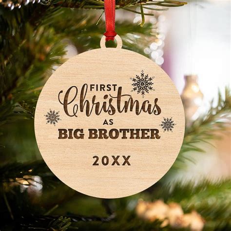 Wood Ornament 1st Christmas Big Brother | Oriental Trading