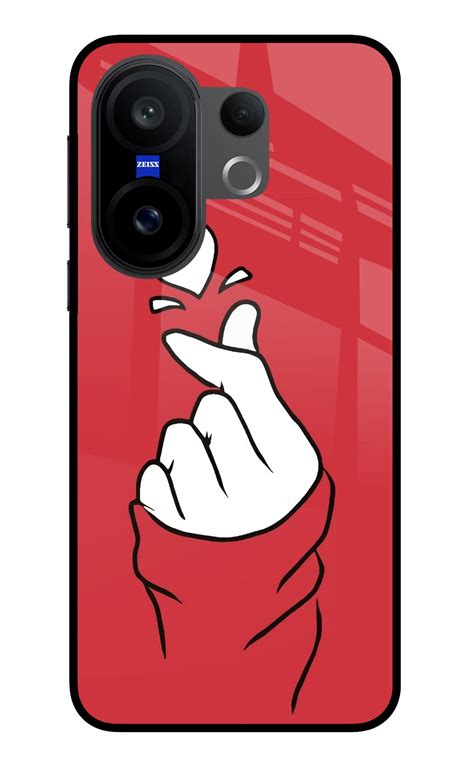 Buy Now Korean Love Sign Glass Case for Vivo X200 FE Online | Casekaro