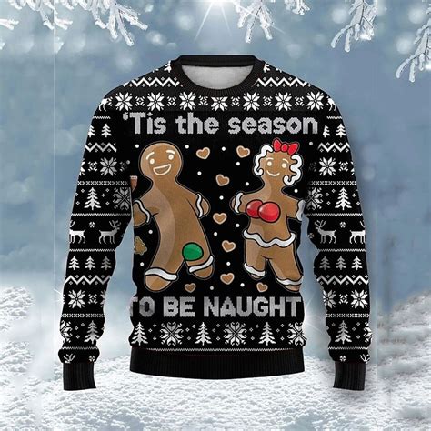 Ugly Christmas Sweater Men's Pullover Sweater Snowflake Gingerbread ...