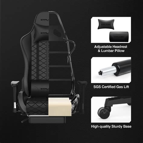 Buy GTPLAYER Gaming Chair with Bluetooth Speakers and Footrest High ...