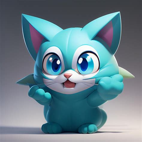 Cute cat head portrait cartoon animation 3d illustration wallpaper cute ...