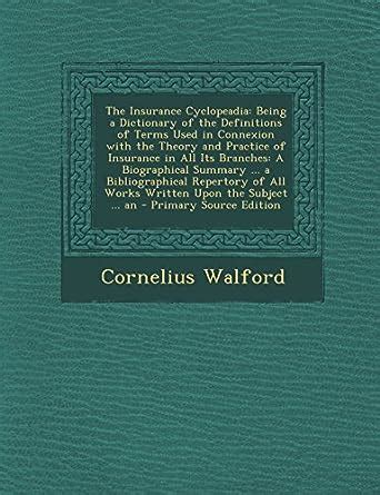 Amazon.in: Buy The Insurance Cyclopeadia: Being a Dictionary of the ...