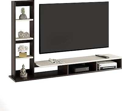 BLUEWUD Charley Engineering Wood Floor Standing TV Entertainment Unit ...