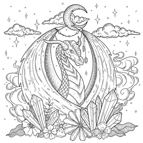 Coloring Book Pages Dragon