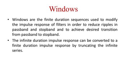 Filter Design Using Hanning Windows 的图像结果