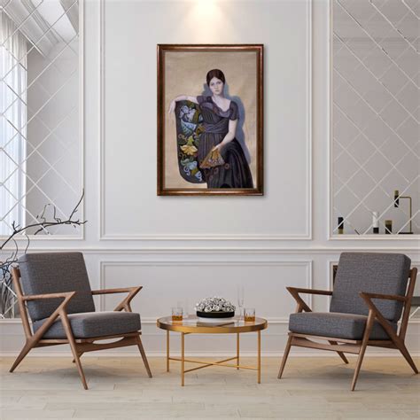 Overstock Art Portrait Of Olga In The Armchair Framed On Canvas by ...