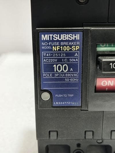 MITSUBISHI NF100-SP 100A NO-FUSE BREAKER MCCB 3 POLE | RAJ ELECTRICALS ...