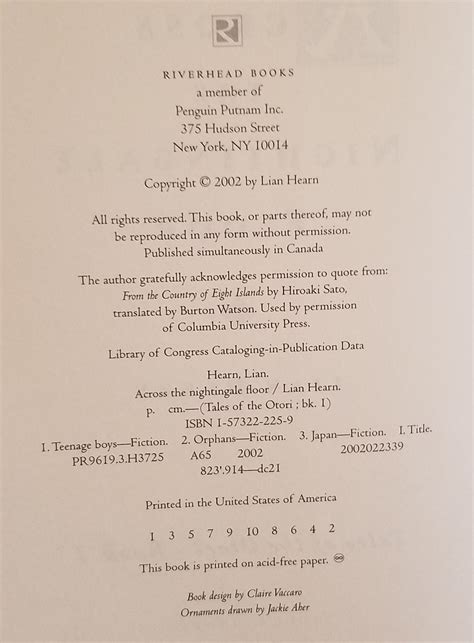 Across the Nightingale Floor (Tales of the Otori, Book 1) by Hearn ...