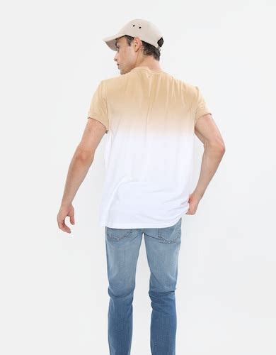 Buy American Eagle Men Brown Super Soft Dip-Dye Logo Graphic T-Shirt ...