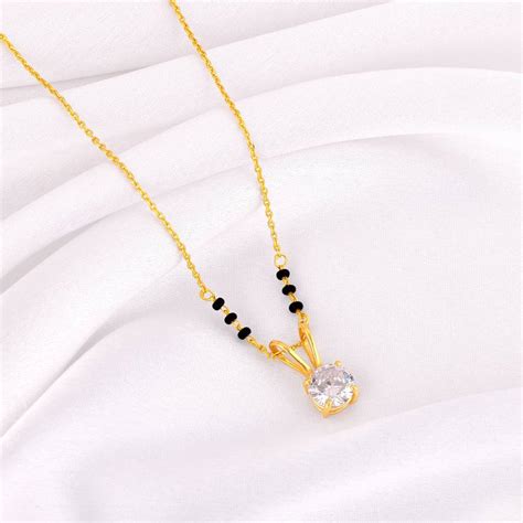 GIVA 925 Silver Golden Forever Moments Mangalsutra|Lifetime Plating|6 ...