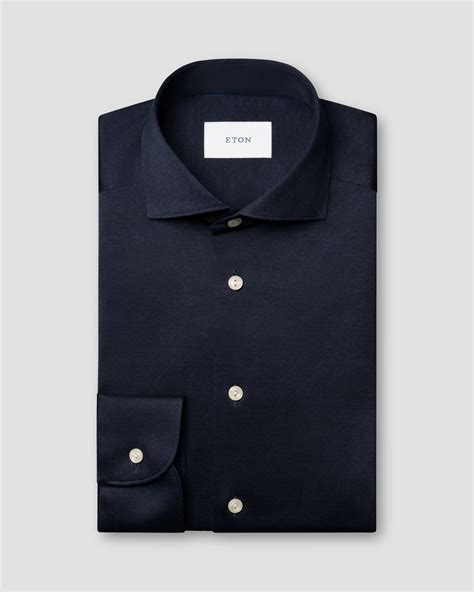 Filo di Scozia Jacquard Knit Shirt - Eton