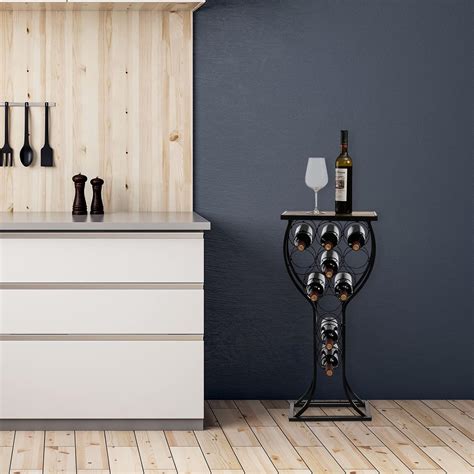 Buy ALIMORDEN 11 Bottles Wine Rack Console Table,Wine Rack Freestanding ...