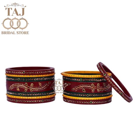 Rajasthani Lac Bangles with Best Kundan Design (Pack of 14) – Taj ...