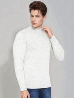 Ecru Merino Wool Turtle Neck Sweater India – 98degreenorth
