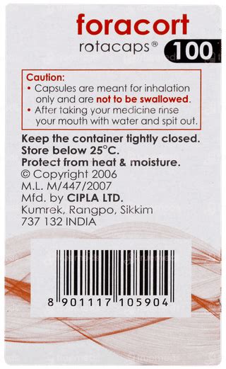 Foracort 6/100 MCG | Order Foracort 6/100 MCG Rotacap Online at Truemeds