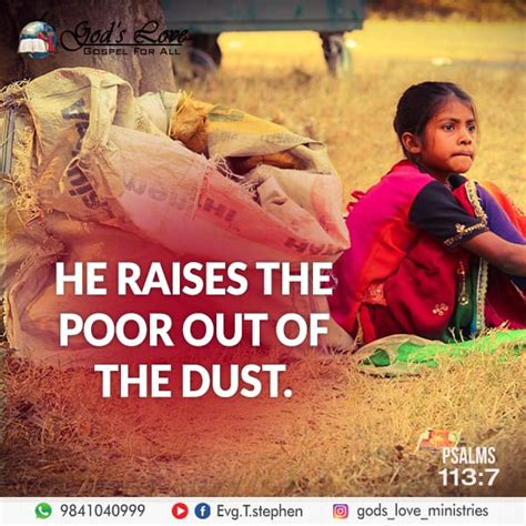 Psalms 113:7 :: God's Love Ministries - Today's Promise