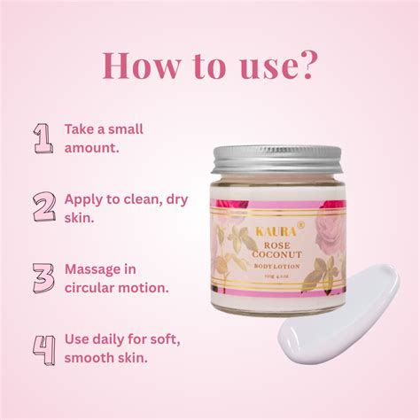 Kaura Rose Coconut Body Lotion Reduces Dryness & Super Moisturising