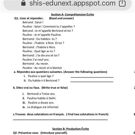 Please solve this is French language - Brainly.in