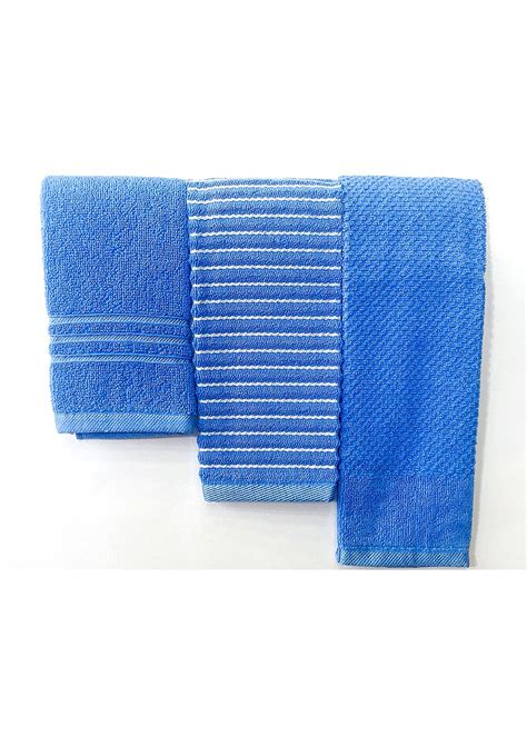 Get Blue Cotton Kitchen Hand Wash Towel - Set Of 3 at ₹ 499 | LBB Shop