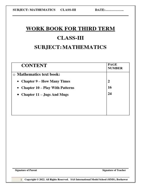 Image result for Class Three Maths PDF