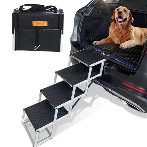 Buy Dog Car Ramp Large dog - Extra Wide Dog Steps for Car 46x43cm ...