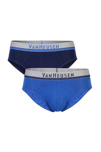 Buy Men Blue Pack of Two Briefs Online - 224822 | Van Heusen