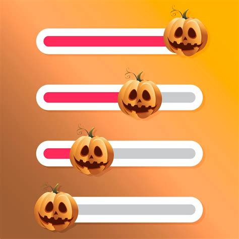 Halloween pumpkin slider button for social story | Premium Vector