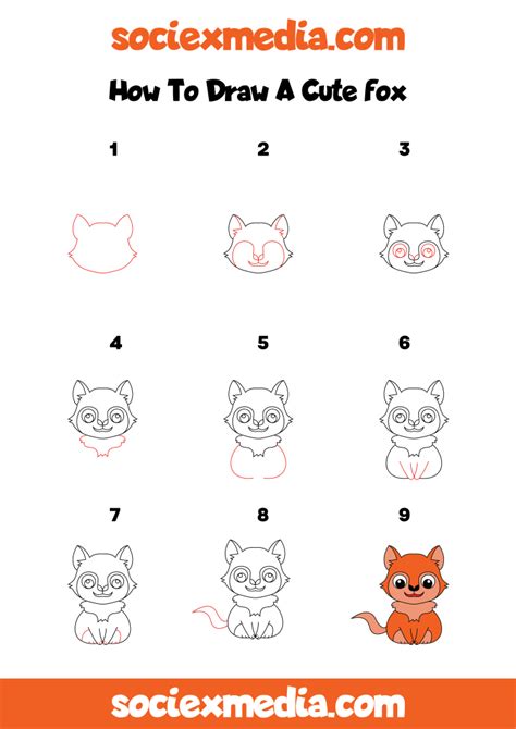 Image result for Cute Fox Drawing Tutorial
