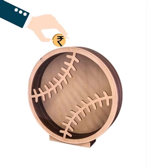 Self Standing Piggy Bank - Baseball