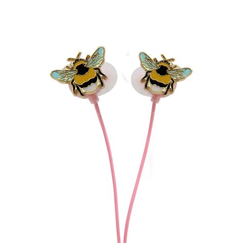 DCI Bumble Bee Ear Buds - Pink In Ear Earbuds - Wired - Adult - 3.5 mm ...