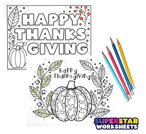 Printable Happy Thanksgiving Coloring Pages | Gerald Printable