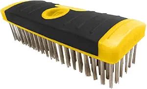 ALLWAY SB619/SS Soft-Grip Stainless Steel Wire Scrub Brush Block ...