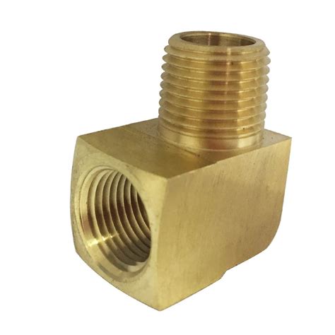 90 Degree Street Elbow Brass Pipe Fitting 1/8" NPT Male x 1/8" NPT ...
