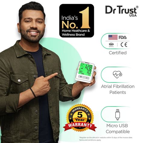 Dr Trust USA Blood Pressure Machine, Atrial Fibrillation BP Machine