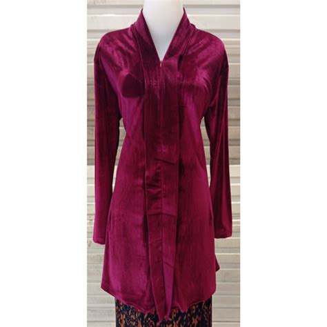 Jual Atasan kebaya bludru kartini - navy, S - Jakarta Pusat - Rimbun ...