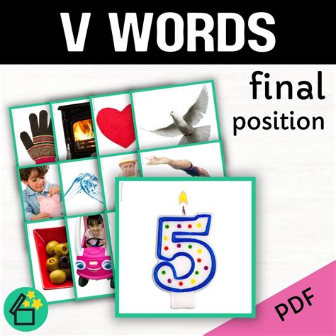 V Words | Words ending with V | Speech Therapy Resources | pdf ...