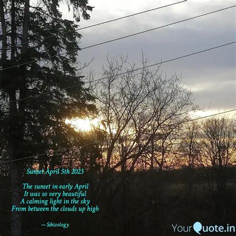 Sunset April 5th 2023 Th... | Quotes & Writings by Charles 1972 | YourQuote