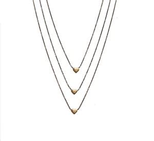 Pia Creation Stylish Multilayer Black Gold Plated Chain Pendant ...