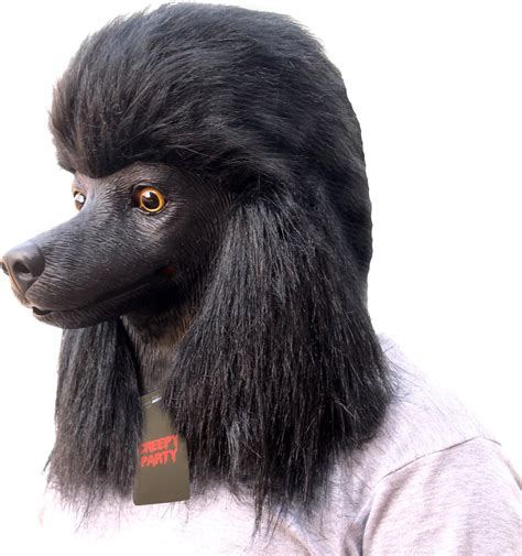 Buy Dog Mask Poodle Head Face Costume Novelty Halloween Party Dressing ...