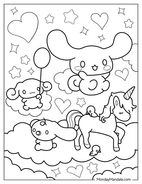 Cinnamon Roll Coloring Sheet Free