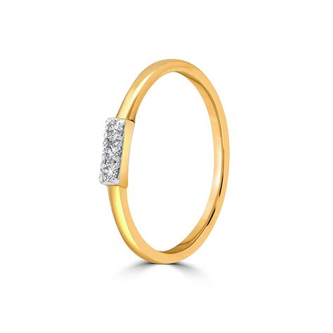 14KT Yellow Gold Summer Frost Diamond Finger Ring