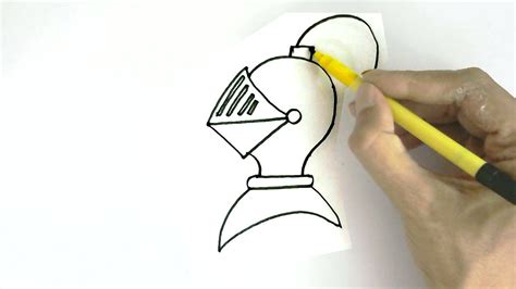 How to draw Knight in easy steps for children, kids, beginners - YouTube