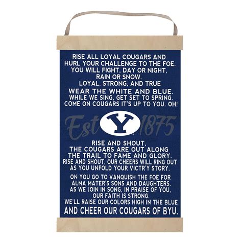 BYU Cougars 12'' x 20'' Fight Song Banner Sign