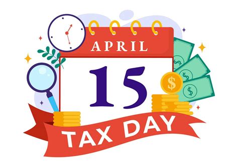 Happy Tax Day Vector Illustration on 15 April with Clipboard Tax Form ...