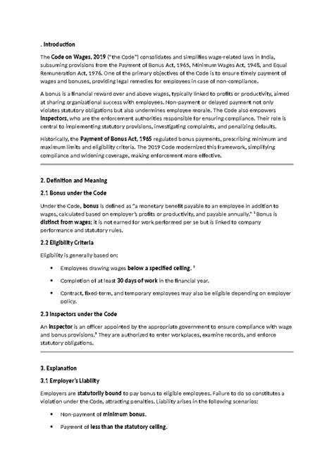 Introduction to the Code on Wages, 2019 - MODULE 1 - Studocu