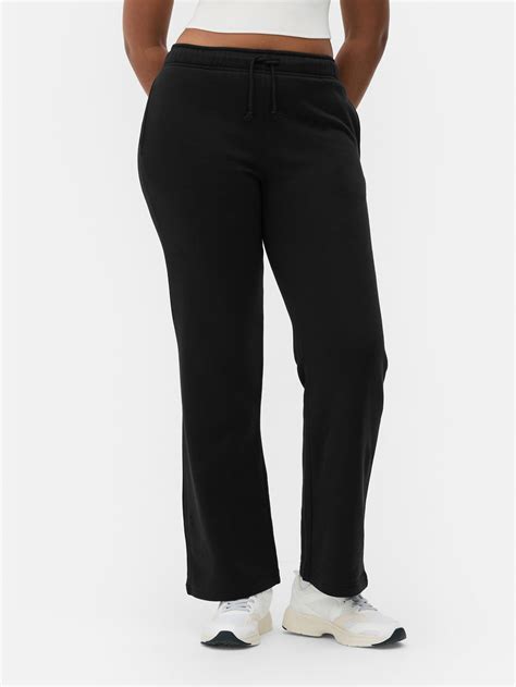 Women's Black Straight Leg Sweatpants | Primark